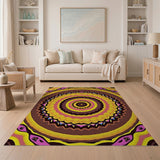 Multi-color and Patterns Vibrant Multi-Color Mandala Geometric Area Rug