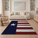 Distressed Texas Lone Star Flag Area Rug