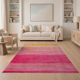 Multi-color and Patterns Sunset Ombre Striped Area Rug