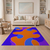 Multi-color and Patterns Vibrant Abstract Wavy Multi-Color Area Rug