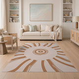 Pink Terracotta Sunburst Area Rug
