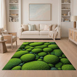 Lush Green Moss Orb Area Rug