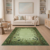Green Birch Tree Arch Area Rug