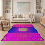 Vibrant Pixelated Geometric Multi-Color Area Rug
