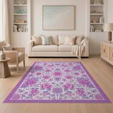 Purple Floral Vintage No. 2 Area Rug