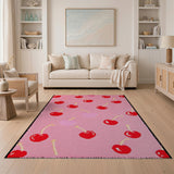 Whimsical Cherry Pink Area Rug