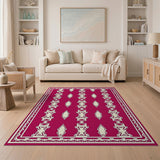 Red Geometric Southwestern Area Rug