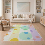 Vibrant Multi-Color Circles Area Rug