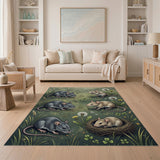 Whimsical Field Mice Meadow Area Rug