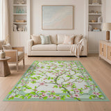 Multi-color and Patterns Pink Cherry Blossom Floral Area Rug