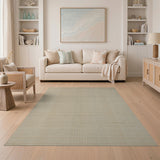 Beige Woven Grid Texture Area Rug
