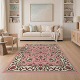 Traditional Persian Blush Pink Floral Persian Area Rug