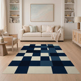 Navy Buffalo Plaid Area Rug
