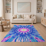 Vibrant Blue Mandala Area Rug