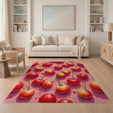 Juicy Cherry Fruit Pattern Area Rug