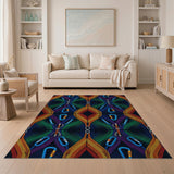 Rainbow Geometric Rope Area Rug