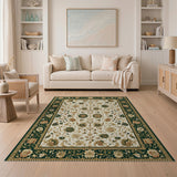 Multi-color and Patterns Ivory Traditional Persian Floral Area Rug