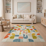 Vibrant Geometric Multi-Color No. 29 Area Rug