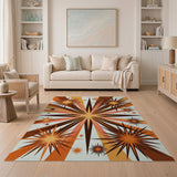 Radiant Starburst Geometric Area Rug