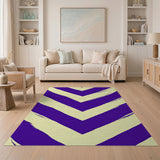 Purple Chevron Stripe Area Rug