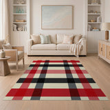 Bold Red Black Buffalo Plaid No. 2 Area Rug