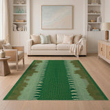 Green Crocodile Scale Area Rug
