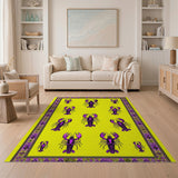 Vibrant Purple Lobster Coastal Area Rug