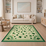 Green Shamrock Meadow Green Area Rug