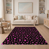 Hot Pink Glossy Lips Pattern Area Rug