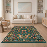 Traditional Persian Vibrant Multi-Color Persian Floral Area Rug