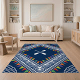 Crossed Oars Multi-Color Geometric Area Rug