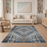 Southwestern Grey Diamond Geometric Area Rug