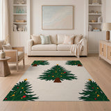 Festive Christmas Tree Pattern Area Rug