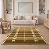 ODIKA Brown Football Field Area Rug
