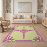 Ornate Pink Persian Medallion Rug