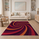 Hypnotic Vortex Spiral Area Rug