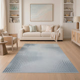 Grey Dot Fade Geometric Area Rug