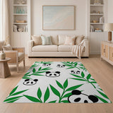 Playful Panda Bamboo Area Rug
