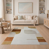 Geometric Modern Beige and Neutral Modern Geometric Neutral Area Rug
