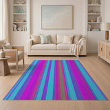 Southwestern Vibrant Multi-Color Stripe Area Rug