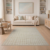 Beige Geometric Diamond Area Rug