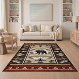 Southwestern Bear Tribal Area Rug