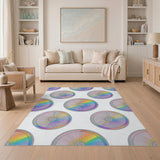 Rainbow Radial Geometric Area Rug