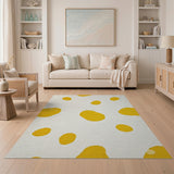 Yellow Blob Abstract Area Rug