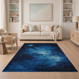 Deep Space Nebula Blue Area Rug