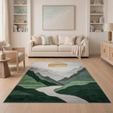 Golden Sun Layered Mountain Valley Rug