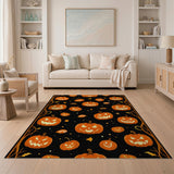 Spooky Jack-o-Lantern Pumpkin Halloween Rug