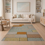 Variegated Stone Paver Geometric Rug