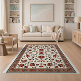 Red Floral Persian Area Rug