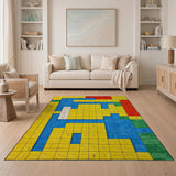 Vibrant Alphabet Grid Area Rug